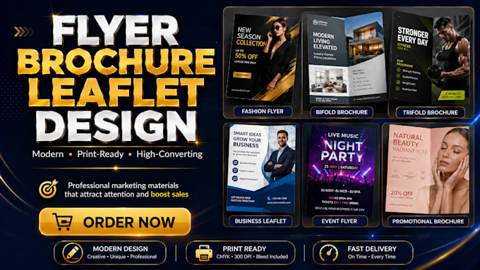 design professional flyer, brochure and leaflet for your business
