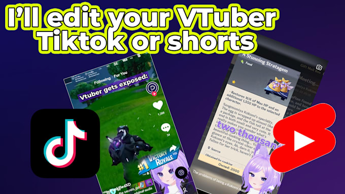 edit a vtuber or gaming tiktok and or youtube short for you