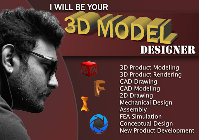 Do 3d modeling, rendering, and fea in solidworks, inventor by ...