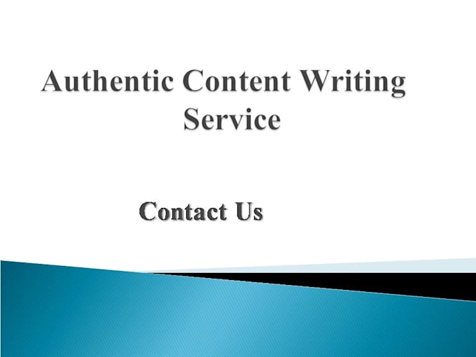 provide authentic content writing services