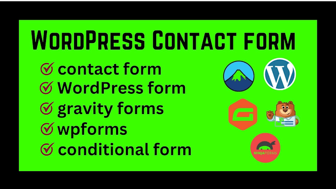 create or fix contact form, wordpress form, gravity forms, wpforms