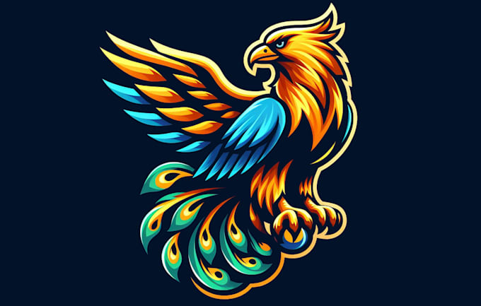 creative unique beautiful bird mascot logo design for you