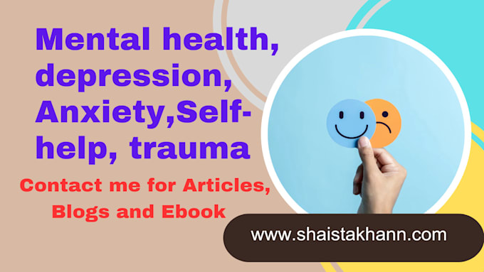 write articles and ebooks on mental health depression and anxiety