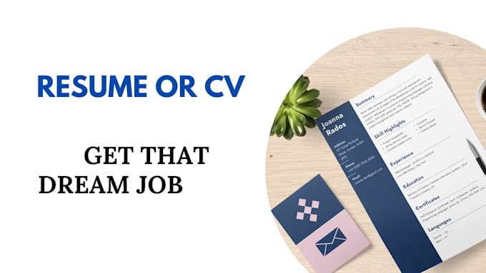 create a professional job winning resume or CV design