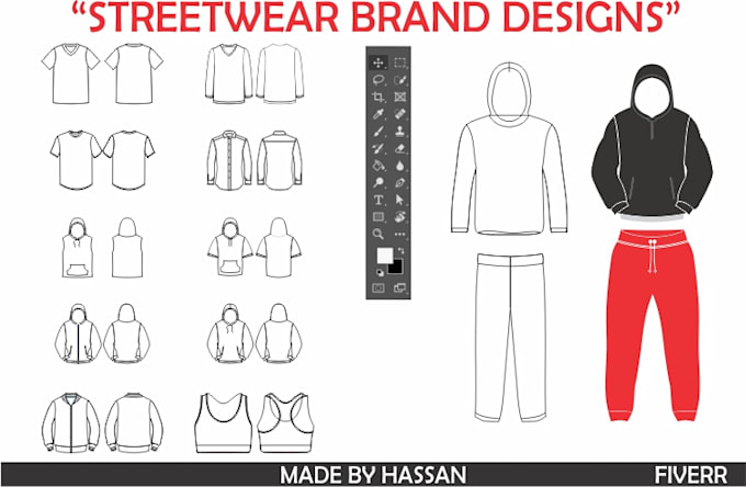 create clothing tech packs with technical drawing