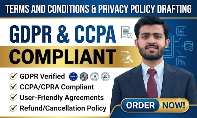 do gdpr ccpa privacy policy, terms and conditions, cookie policy