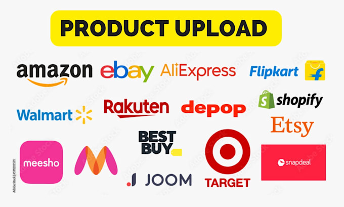 do bulk product upload, product listing on ebay, etsy, shopify, amazon stores