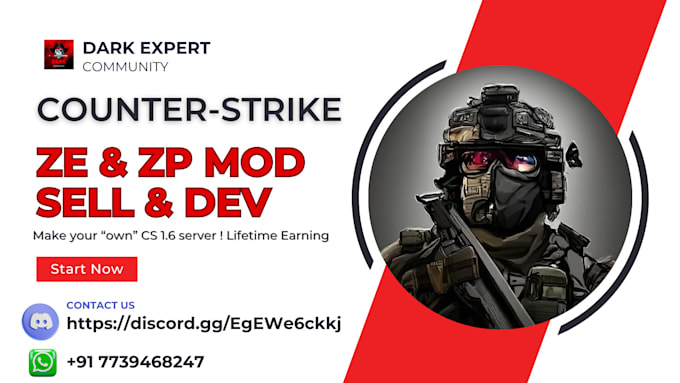 make counter strike zombie escape and plague mods for you