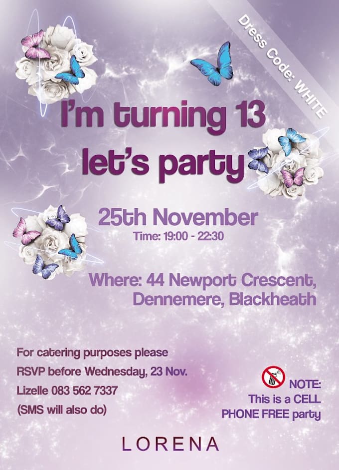design your party invitation or flyer