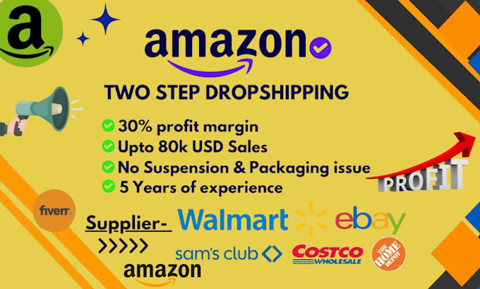 do 2 step amazon, drop shipping full store management fbm