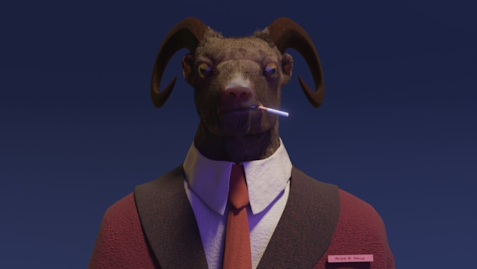 create a 3d animation in blender fitting your script