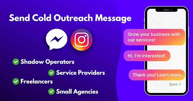 send cold marketing instagram dms for you, cold outreach dms