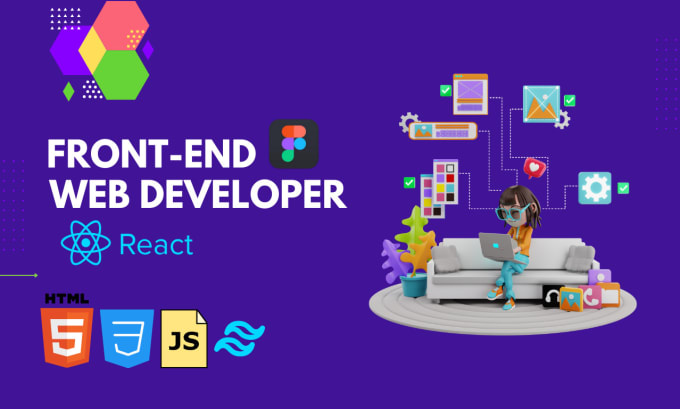 Create responsive websites in html css javascript react js with ...