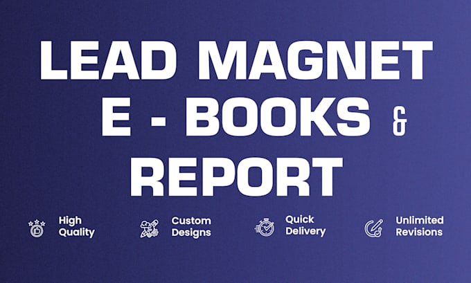 design unique PDF lead magnet ebooks report