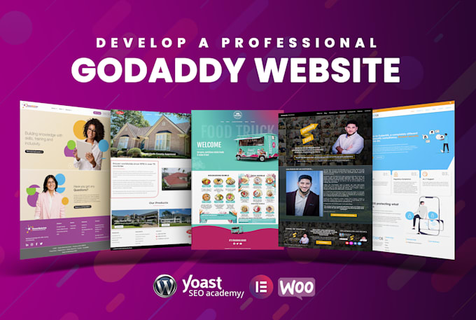 design or redesign godaddy website with godaddy builder or wordpress