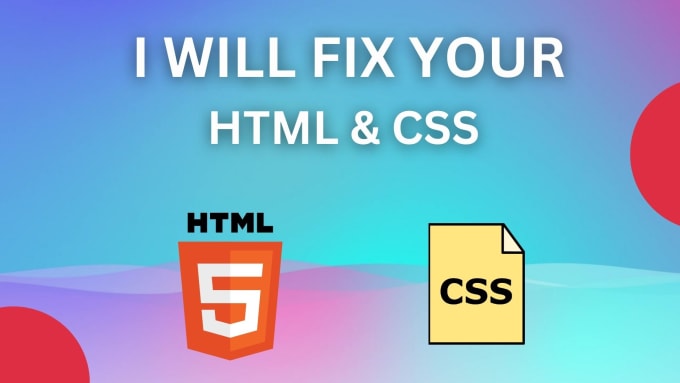 Fix your html and css by Matyas_vrba | Fiverr