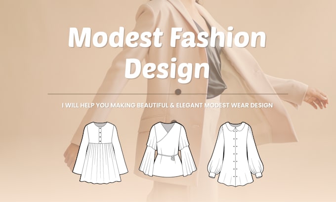 Help you create modest fashion sketch by Akhlis13 | Fiverr