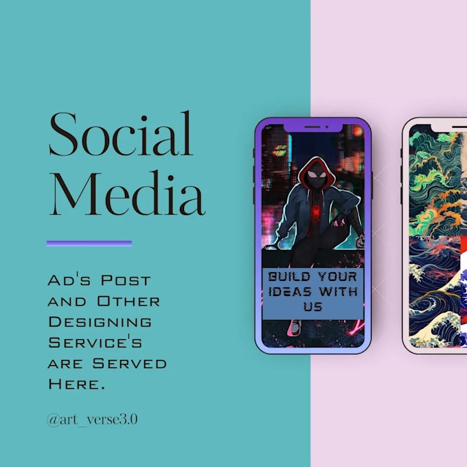 do ads and promotion posters and desing through the social media platforms