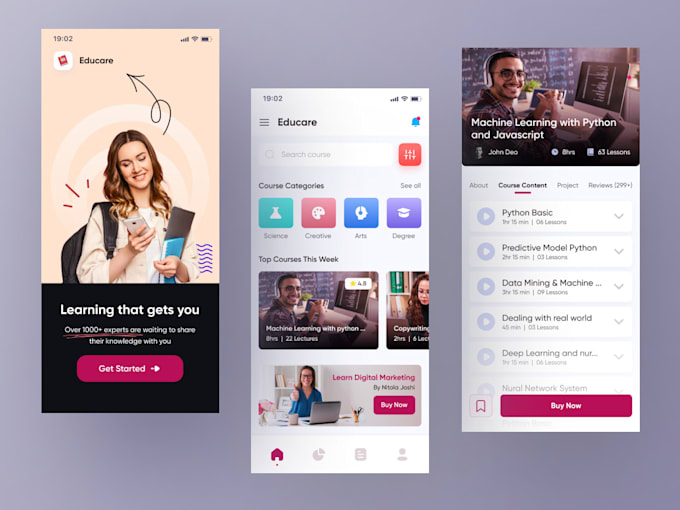 Course Comparison App Build educational learning app, online courses app, languages learner ...