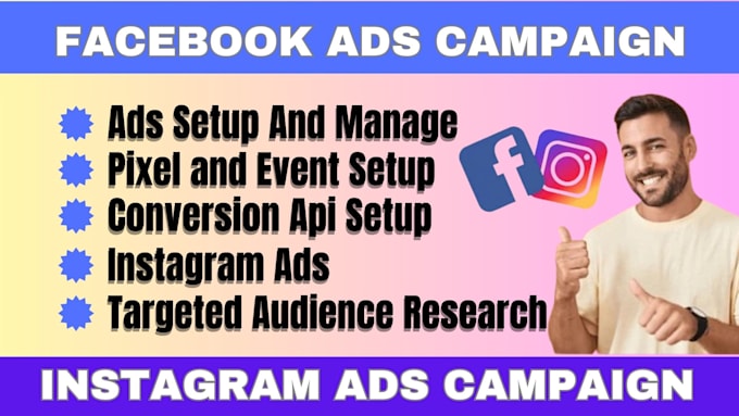 run facebook ads campaign, fb advertising and instagram ads