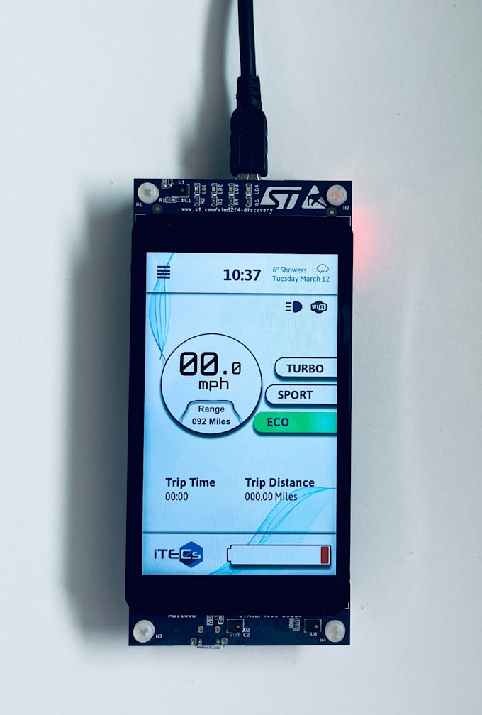 develop touchgfx UI screens for stm32 mcus