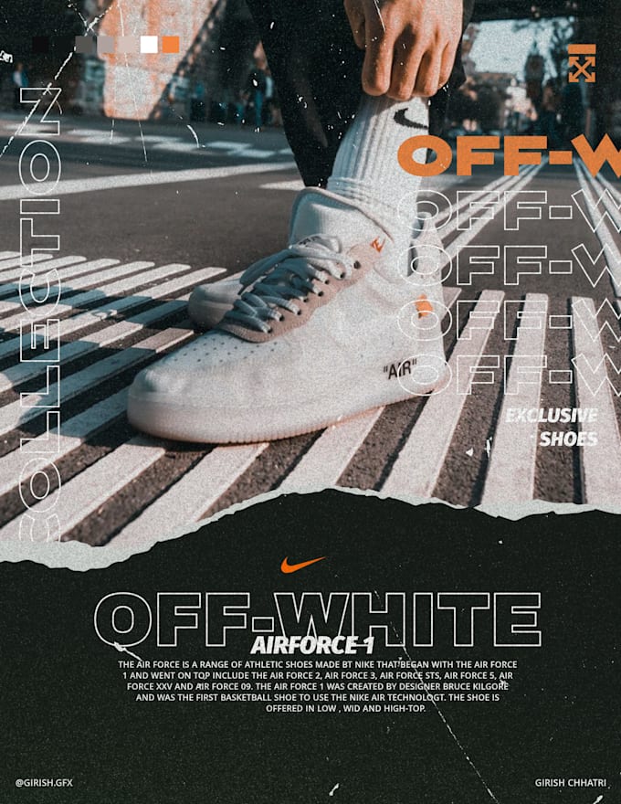 create sneakers poster or any kind of product poster