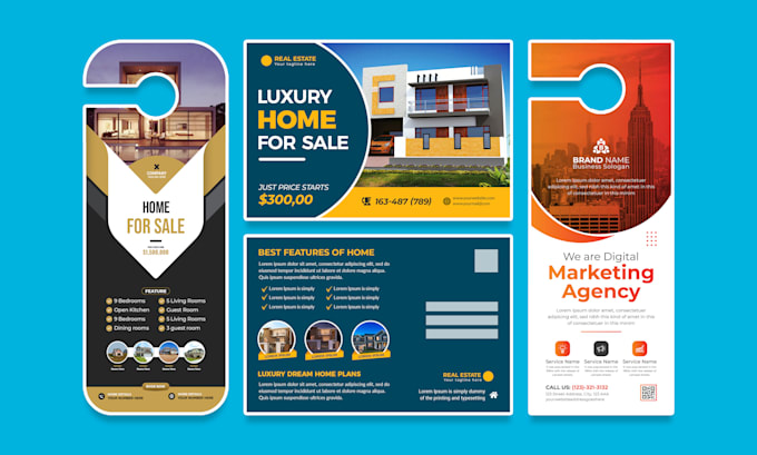 design postcard, eddm mailer, rack card, door hanger, and dl flyer