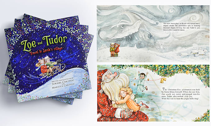 illustrate a childrens book in watercolor