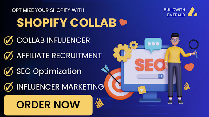 set up shopify collabs, recruit affiliate influencers, and grow your store sales