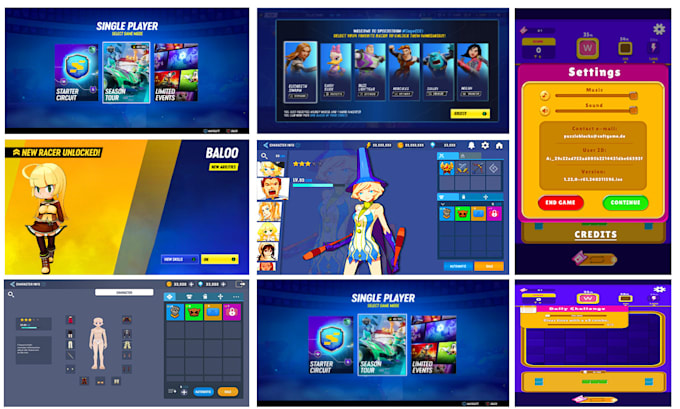 Design a professional mobile game ui ux and assets by Hamzach867 | Fiverr