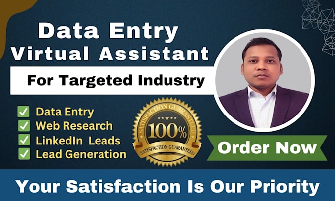 do virtual assistant for data entry, lead generation