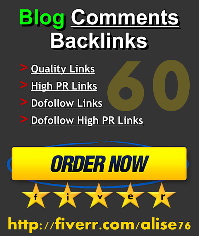 provide 60 dofollow blog comment backlinks high da pa