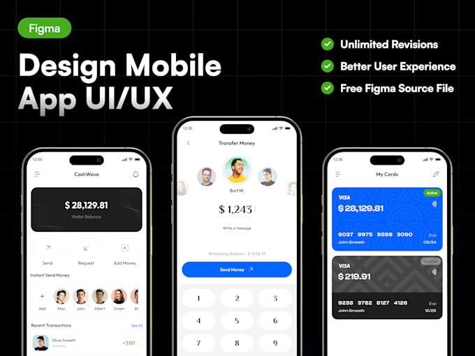 Create mobile app ui ux design by Arpansondagar | Fiverr