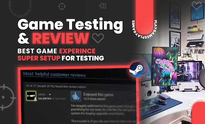 play test and review your game on steam