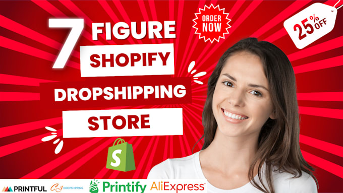 build a 7 figure  shopify dropshipping store shopify website