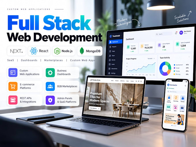 develop custom full stack web applications and saas platforms