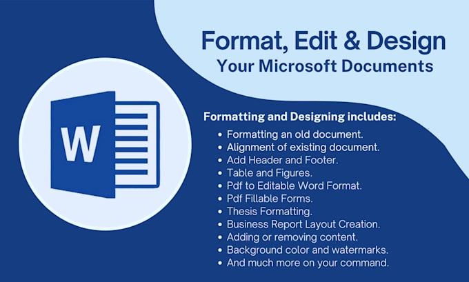 do ms word formatting, convert PDF to word document