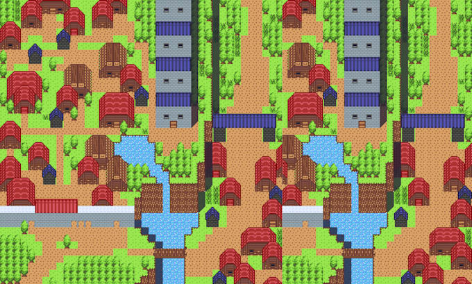 Design retro pixel game art, tileset, rpg maker, tile map, sprite sheet ...