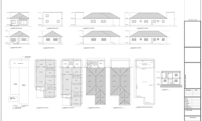 create 2d  architectural floor plan for permit and construction