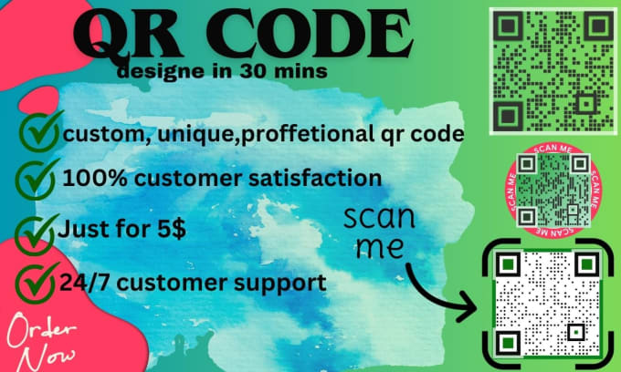 Create professional custom qr code design with logo by Thilak_mani | Fiverr