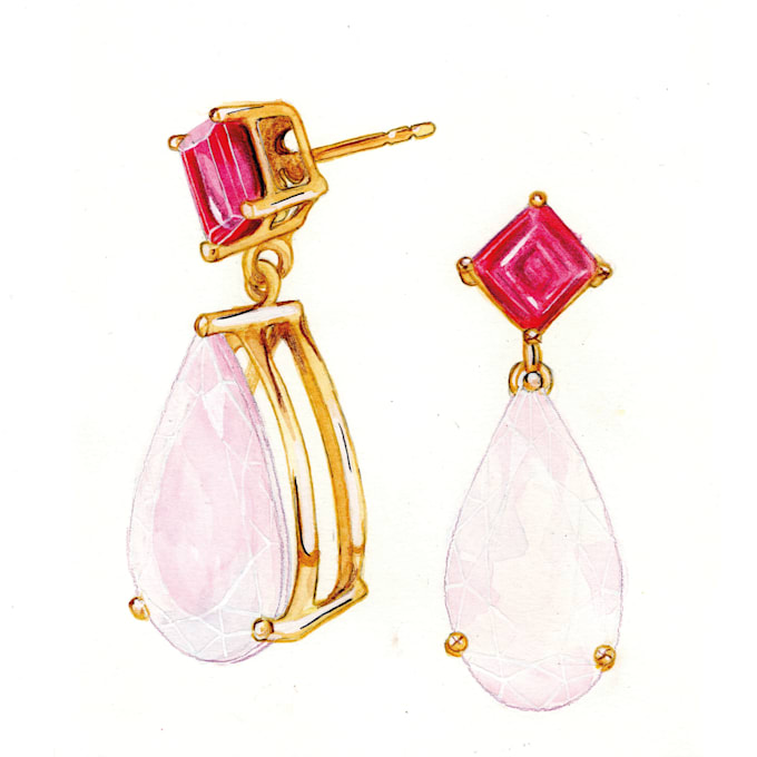 make jewelry illustrations by hand