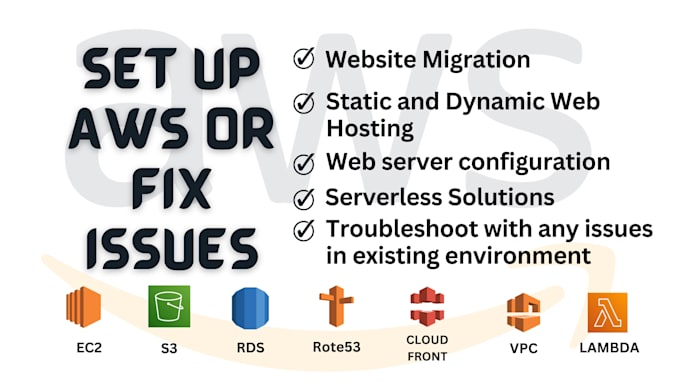 setup amazon AWS ec2, rds, s3, lightsail and fix issues