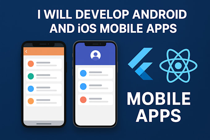 develop professional mobile apps using flutter react native or native