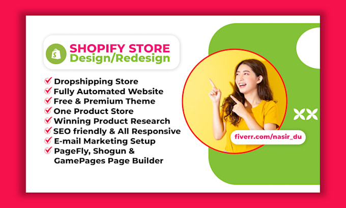 create shopify store, shopify website and dropshipping store