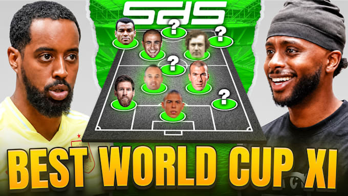 design a creative football thumbnail