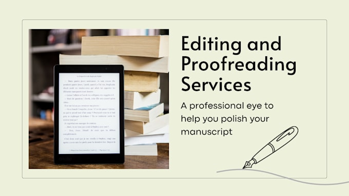 edit and proofread your novel