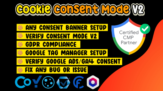 setup, verify google consent mode v2 cookie consent banner via gtm