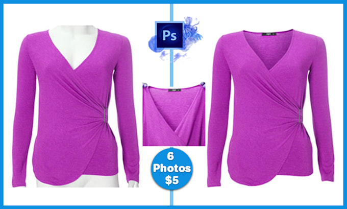 do ghost mannequin, neck joint, and wrinkle removal for cloth