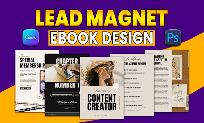 design ebook, lead magnet, workbook, PDF documents