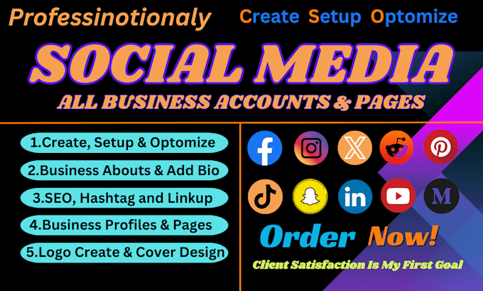 create social media accounts for your business